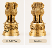 Ashoka Lion Capital Brass Showpiece – National Emblem
