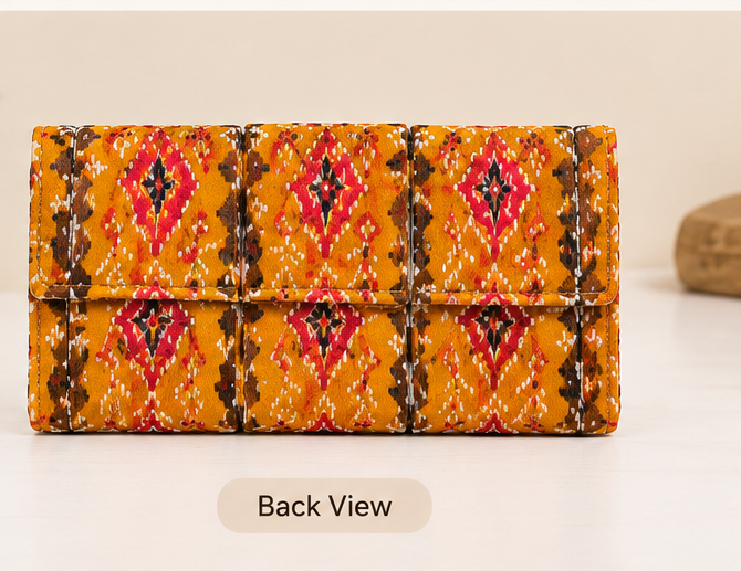 Ornate Paisley Tooled Leather Wallet