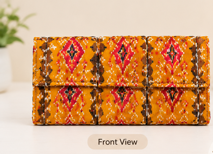 Ornate Paisley Tooled Leather Wallet