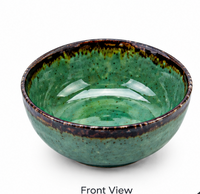 Emerald Glaze Ceramic Serving Bowl