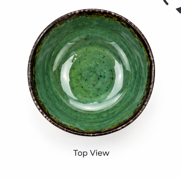 Emerald Glaze Ceramic Serving Bowl