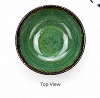 Emerald Glaze Ceramic Serving Bowl