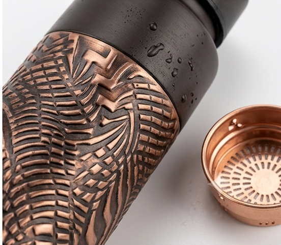 Vanguard Obsidian & Woven Copper Premium Vacuum Bottle