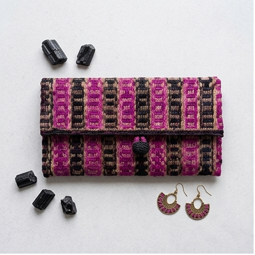 Vibrance Geo-Pattern Foldover Wallet