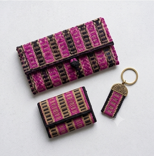 Vibrance Geo-Pattern Foldover Wallet