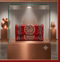 Artisan Embossed Floral Mandala Leather Clutch Wallet
