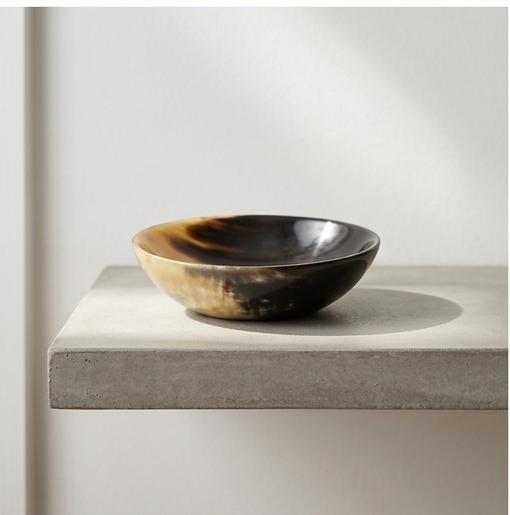 Natural Polished Horn Small Decorative Bowl