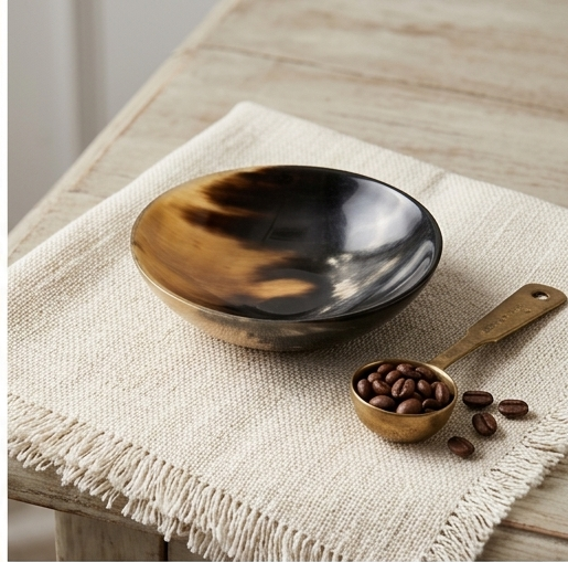 Natural Polished Horn Small Decorative Bowl