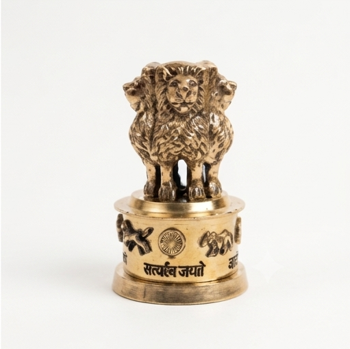 Handcrafted Brass Ashoka Lion Capital Decorative Figurine