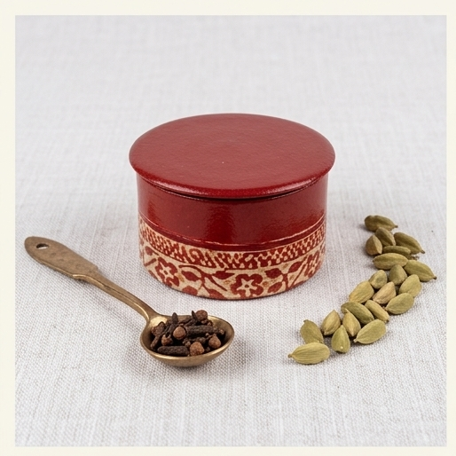 Artisanal Red Lacquer Decorative Box