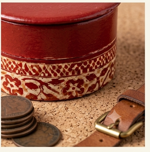 Artisanal Red Lacquer Decorative Box