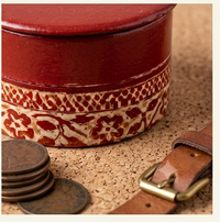 Artisanal Red Lacquer Decorative Box