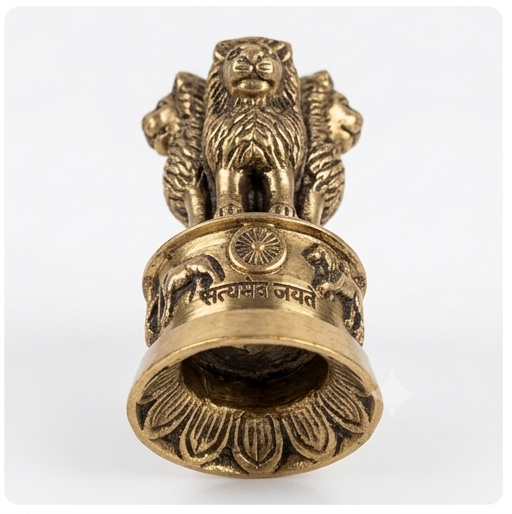 Handcrafted Brass Ashoka Lion Capital Showpiece