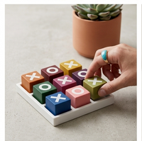 Spectrum Palette Ceramic Tic-Tac-Toe Executive Game Set