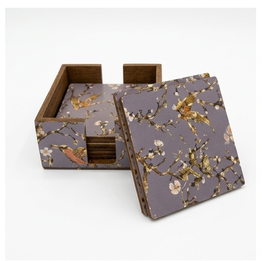 Handcrafted Terrazzo Resin Coaster Set