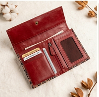 Mandala-Tooled Leather Wallet