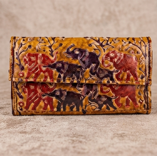 Heritage Folk Art Foldover Wallet