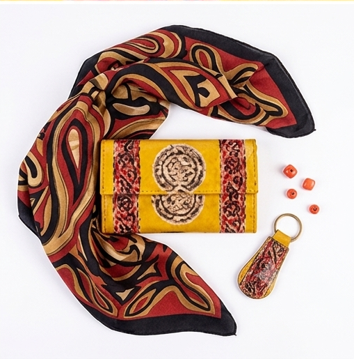Sunburst Artisan Foldover Wallet
