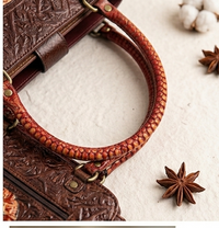 Artisanal Medallion-Accent Leather Tote