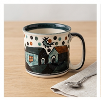 Handcrafted Stoneware Ceramic Coffee Mug – Artistic Village Design