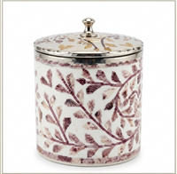 Floral Inlay Decorative Storage Jar
