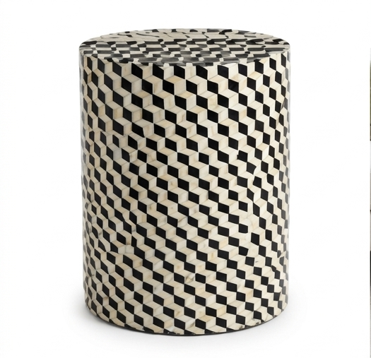 Checkerboard Oval Decorative Basket