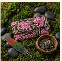 Paisley-Patterned Tooled Leather Wallet