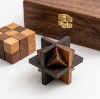 Handcrafted Wooden Tea Box with Glass Lid & Multiple Compartments