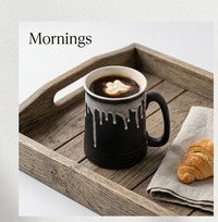 Matte Black Drip-Glaze Ceramic Tankard