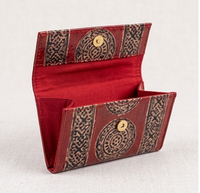 Handcrafted Mandala Leather Clutch Wallet
