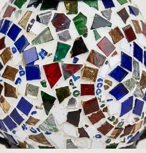 Mosaic Glass Lantern Table Lamp