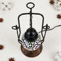 Mosaic Glass Lantern Table Lamp