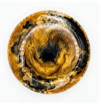 Natural Polished Horn Pedestal Decorative Bowl