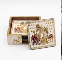 Royal Heritage Coaster Set with Holder