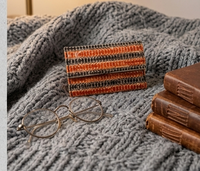 Oval-Patterned Tooled Leather Wallet