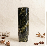 Swirl-Patterned Cylindrical Decorative Vase
