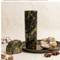 Swirl-Patterned Cylindrical Decorative Vase