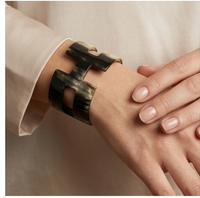 Handcrafted Horn Architectural Cuff Bracelet