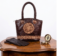 Handcrafted Tribal Pattern Leather Clutch Wallet