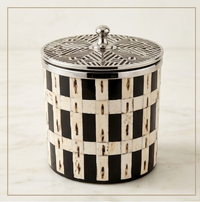 Geometric Inlaid Storage Jar