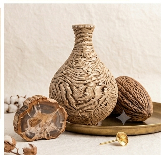 Hand-Woven Natural Fiber Decorative Vase