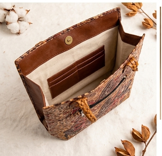 Artisanal Scene-Tooled Leather Tote Bag