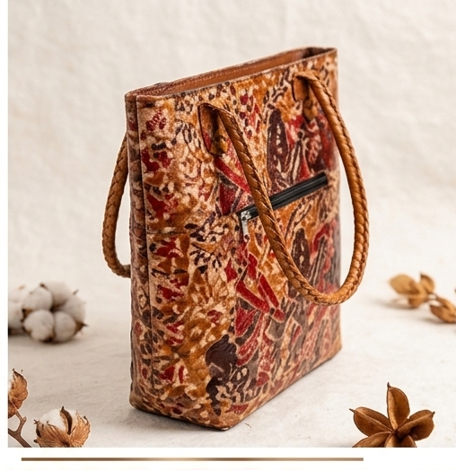 Artisanal Scene-Tooled Leather Tote Bag