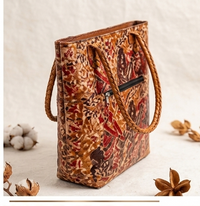 Artisanal Scene-Tooled Leather Tote Bag