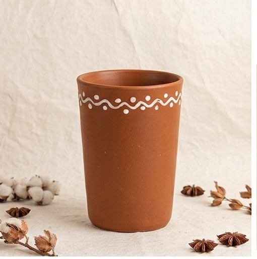 Hand-Painted Terracotta Tumbler