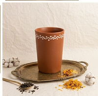 Hand-Painted Terracotta Tumbler