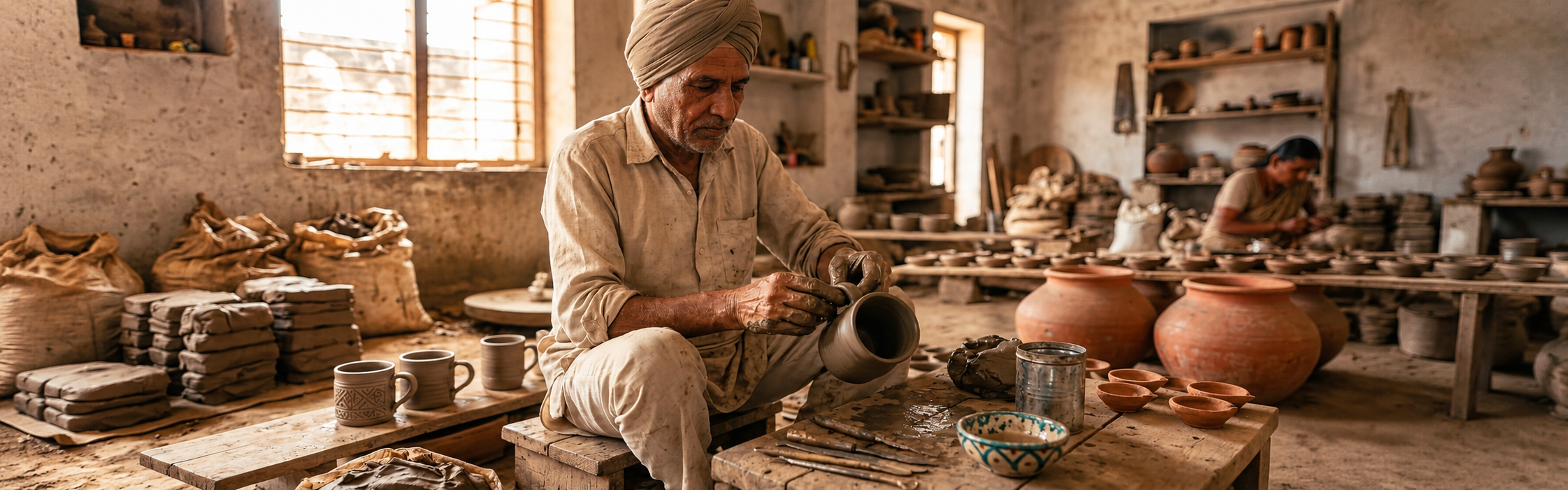 Buy Khurja Pottery Online in India: Handcrafted Ceramic Crockery for Every Home