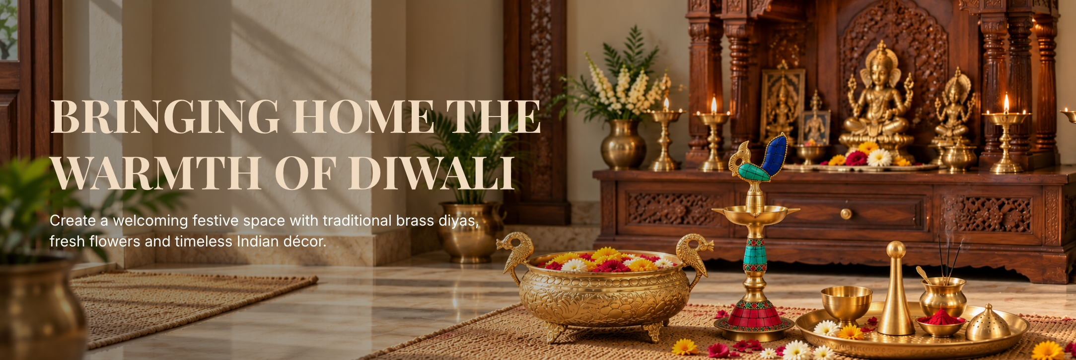Diwali 2026 Pooja Room Decoration: A Simple Guide to Using Traditional Pieces and Brass Diyas