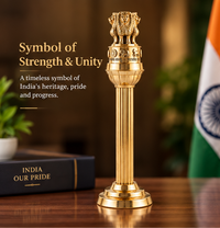 Ashoka Lion Capital Brass Decorative Stand – National Emblem Inspired Artifact