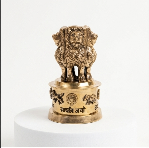 Handcrafted Brass Ashoka Lion Capital Showpiece